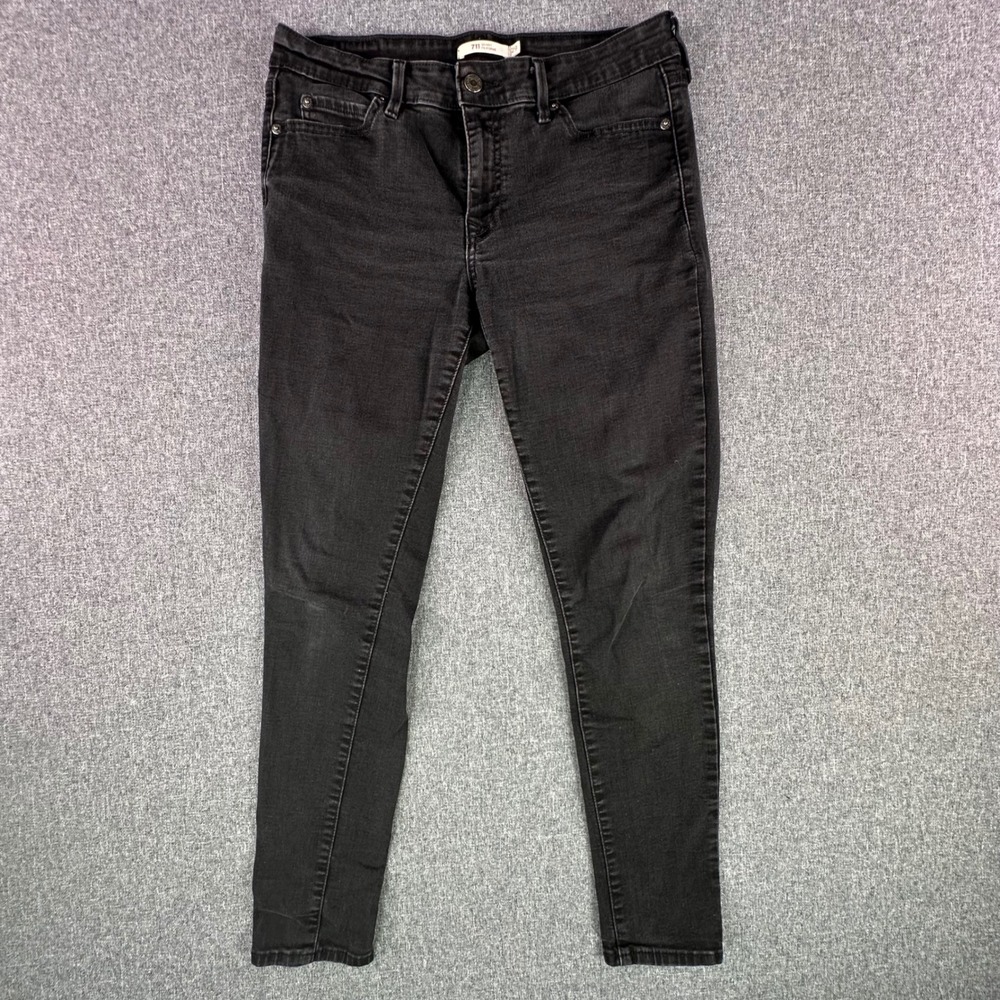 Levi's Jeans Womens 29 711 Skinny Black Stretch Denim 18881-0748